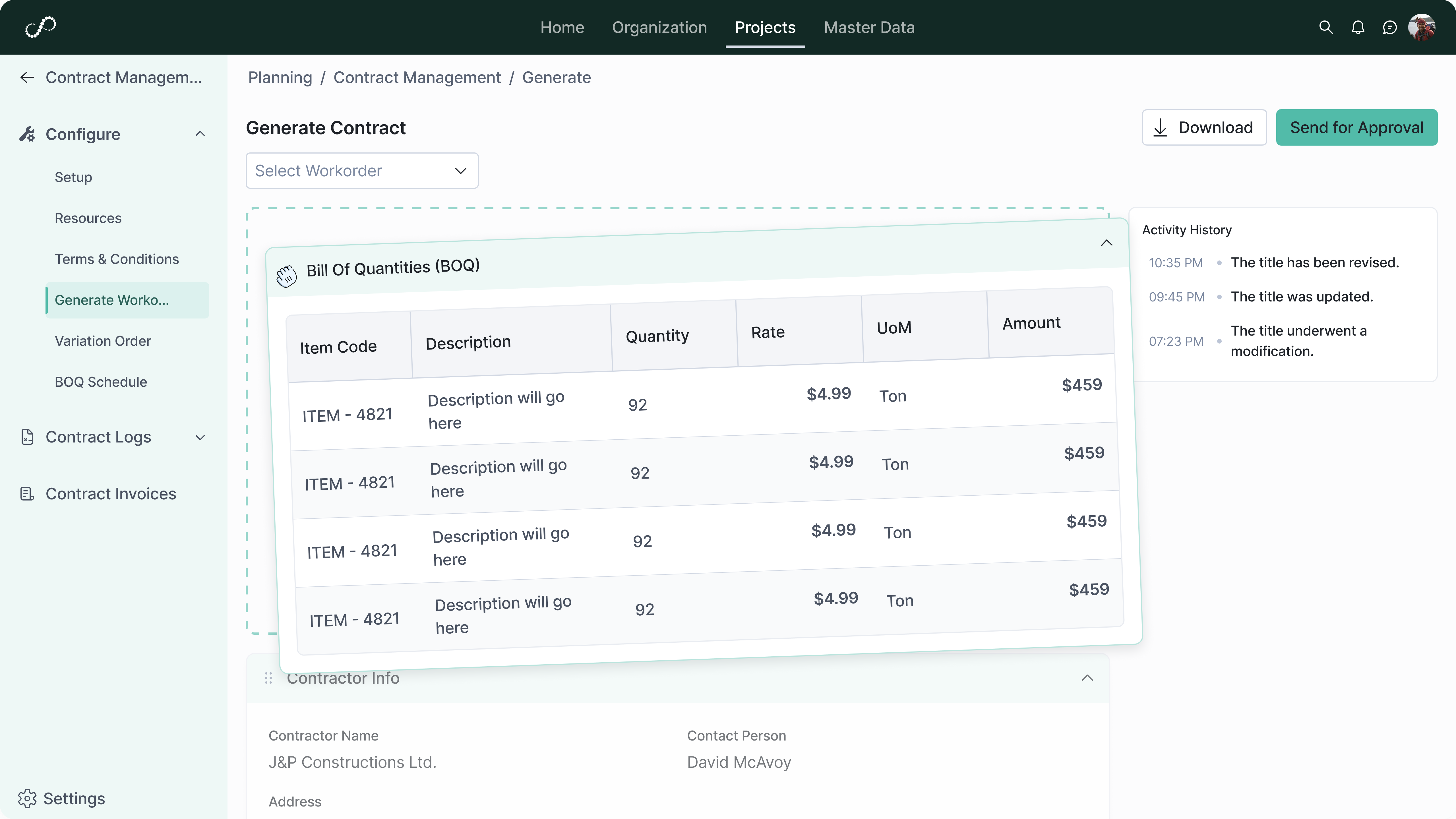 Contract Creation and Storage