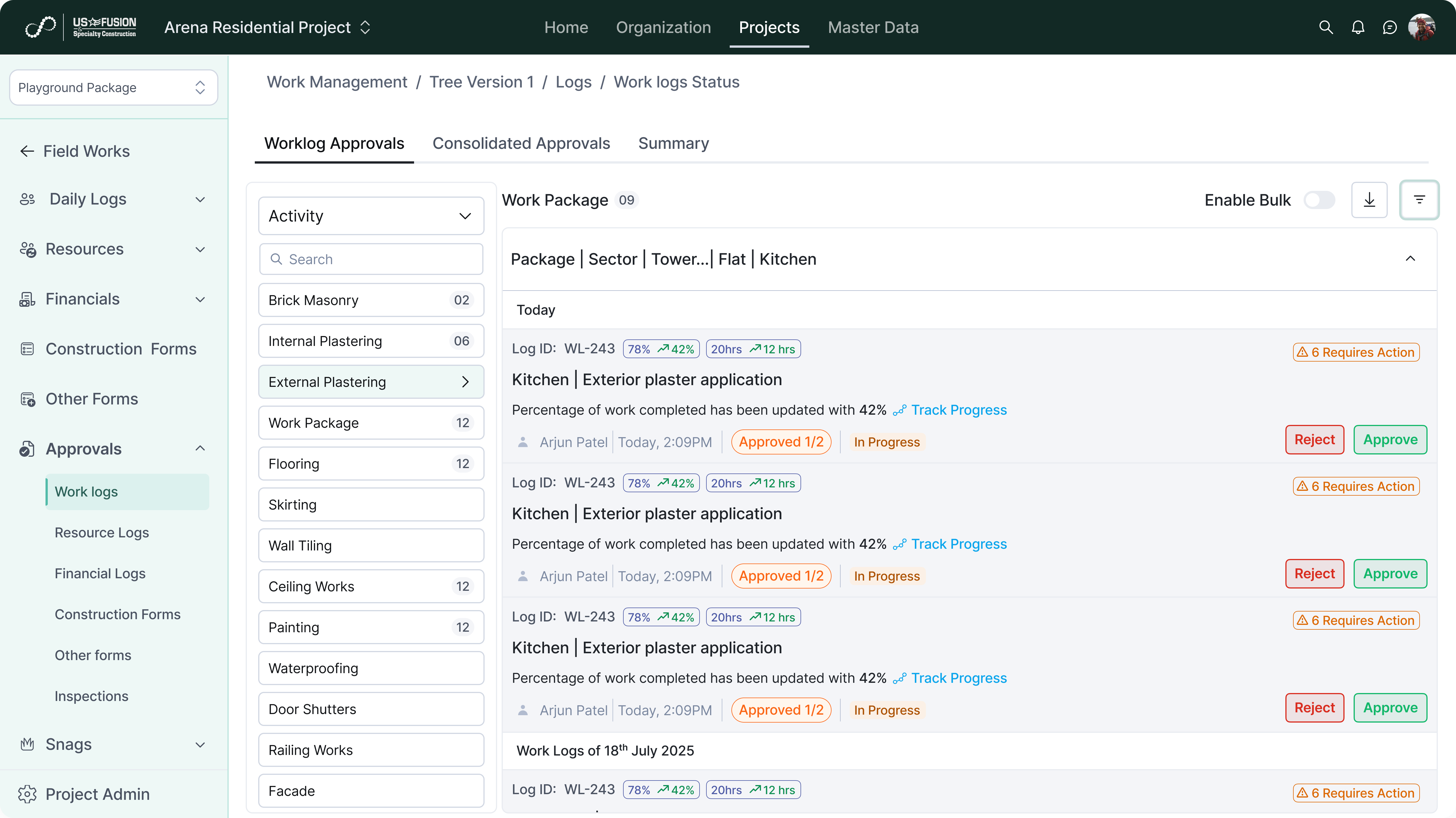 Daily Work and Activity Tracking