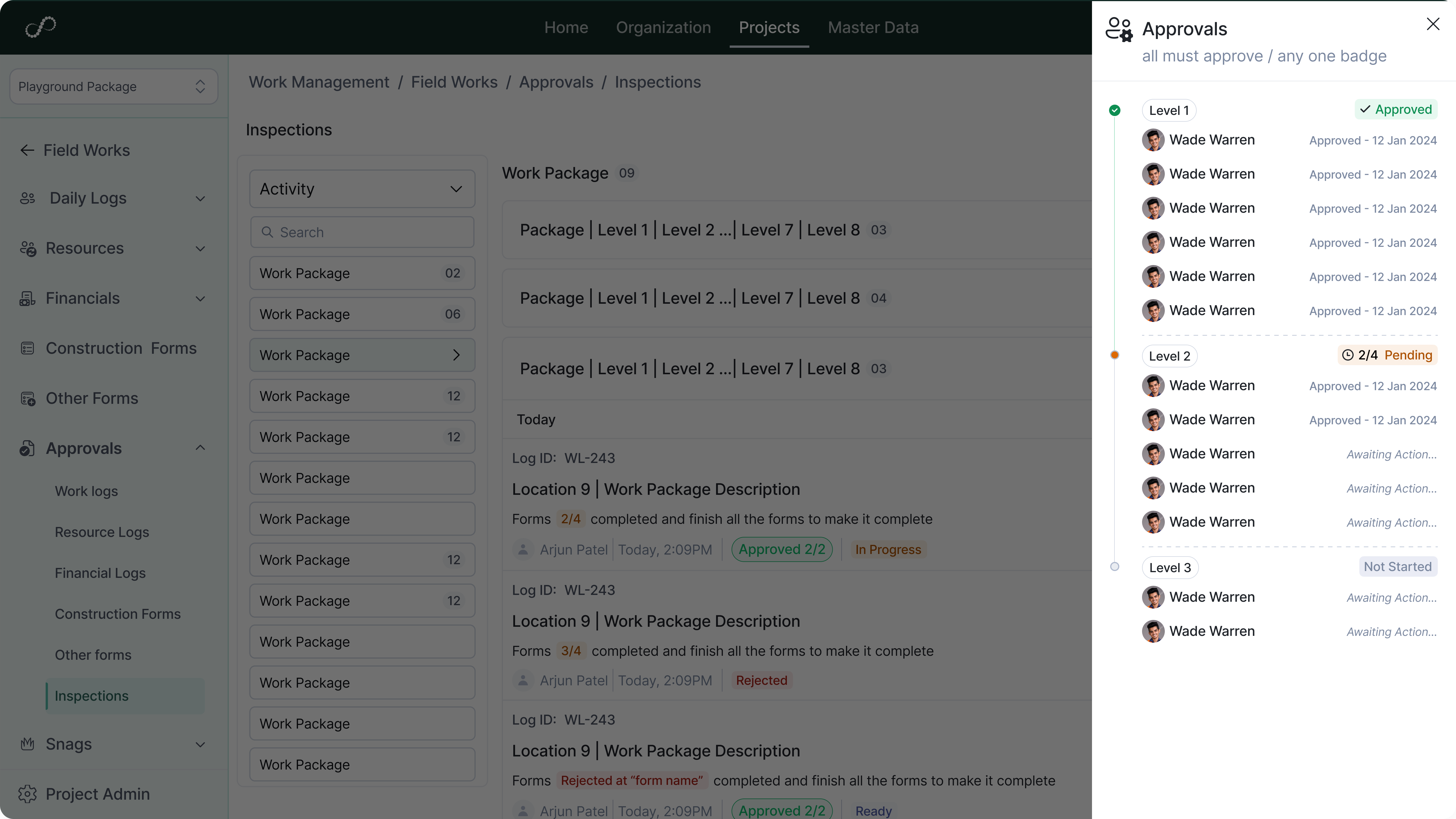 Inspection Workflow and Approvals