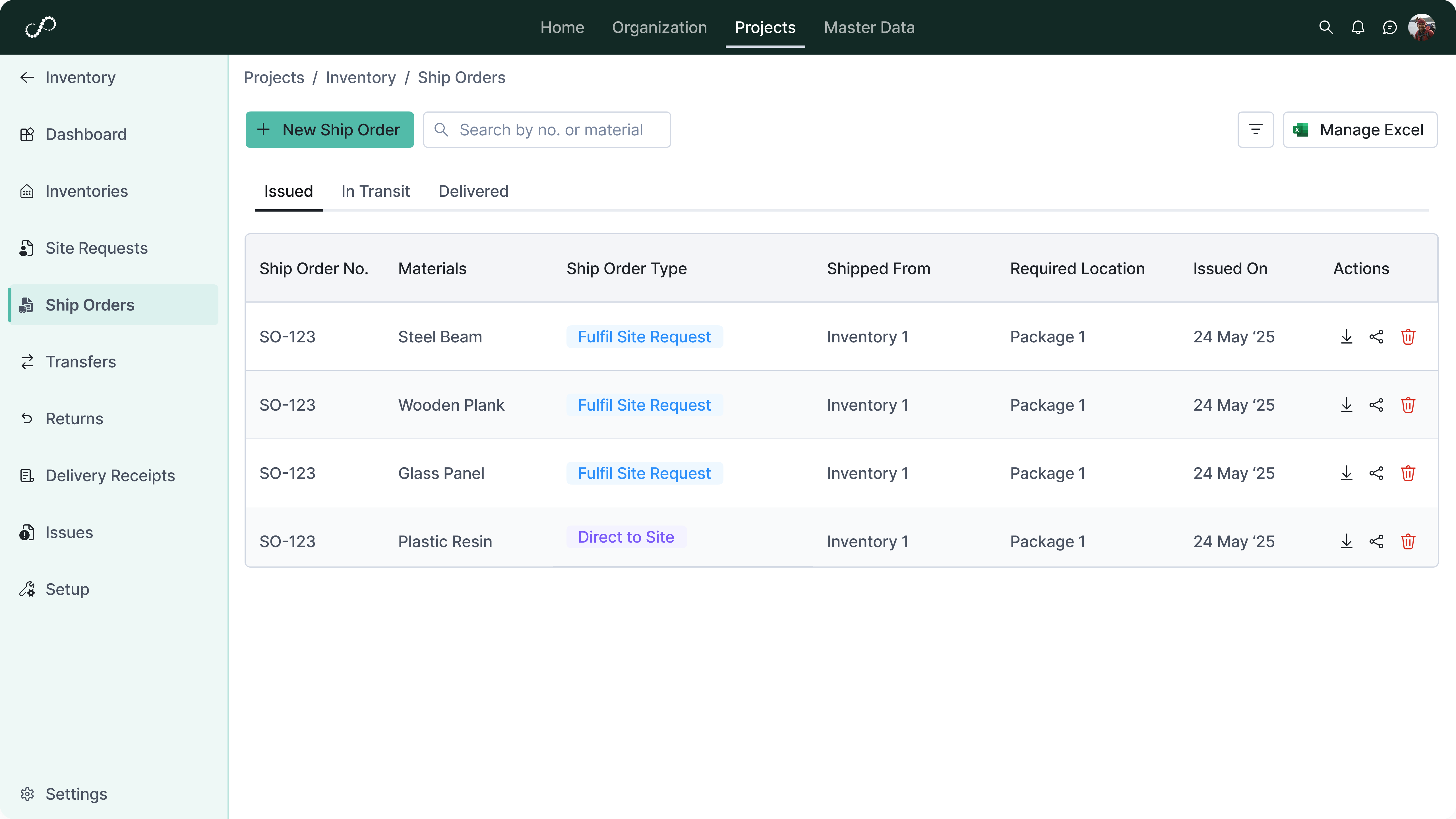 Material Issue & Consumption Tracking